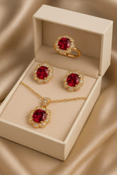 Zircon Locket Set-48 (Maroon)